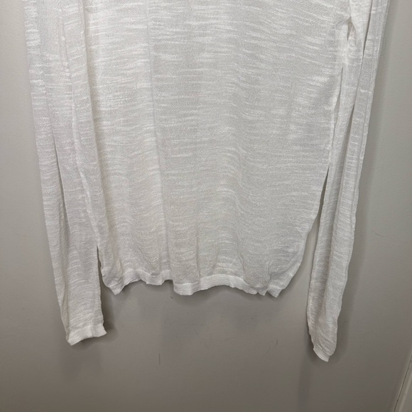 ASOS White Sheer Scoop Neck Long Sleeve Shirt Size 2XL NWT - Picture 4 of 7